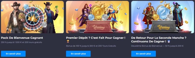 Winning Casino bonus bienvenue