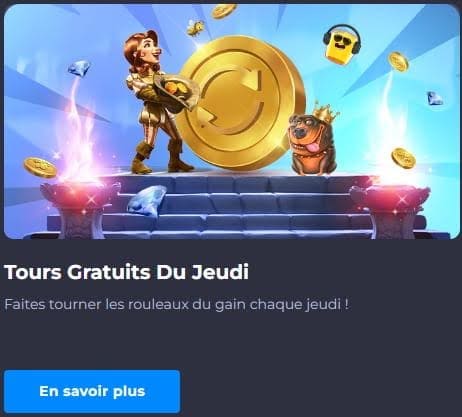 bonus jeudi Winning Casino