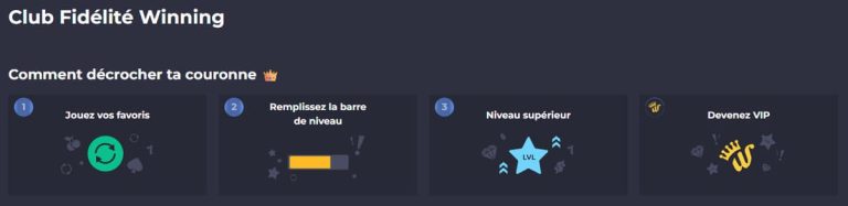 programme fidélité Winning Casino